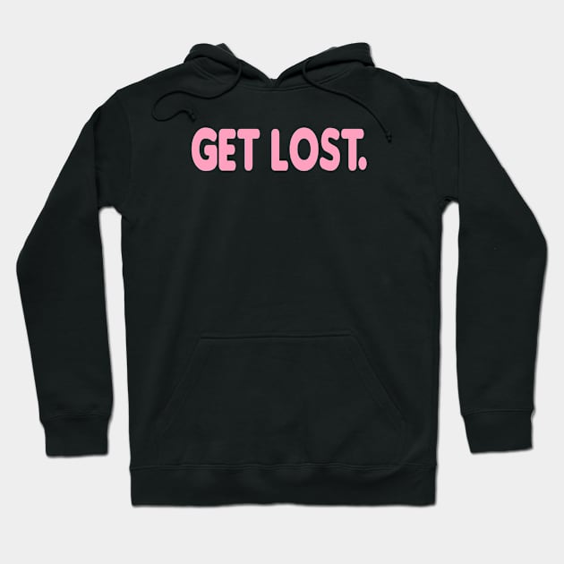 GET LOST. CLASSIC LOGO ROSE Hoodie by Nick Mantuano Art